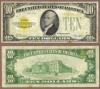 1928 - $10 FR-2400 US Gold Certificate, Small size gold note