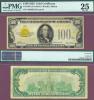 1928 - $100 FR-2405 US $100 Gold Certificate PMG Very Fine 25