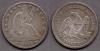 1854-O 50c US seated liberty silver half dollar with arrows at date