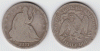 1877 50c US Seated Liberty silver half dollar