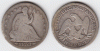 1853 50c Arrows & Rays US Seated Liberty silver half dollar
