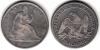 1859-O 50c US seated liberty silver half dollar