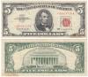 1963 $5 FR-1536* US small size legal tender red seal note