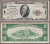 1929 $10.00 Type 1 FR-1801-1 US small size national bank note
