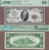 1929 $10.00 Type 2 FR-1801-2 Terrell Texas Charter 4990 PMG CU 64 EPQ