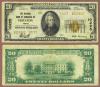 Texas 1929 $20.00 Type 2 FR-1802-2 Charter 10255 US small size national bank note