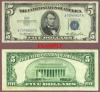 1953 $5 FR-1655 US small size silver certificate