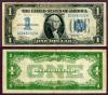 1934 $1 FR-1606 US small size silver certificate blue seal funny back