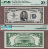 1934-A $5 FR-1651 PMG AU 58